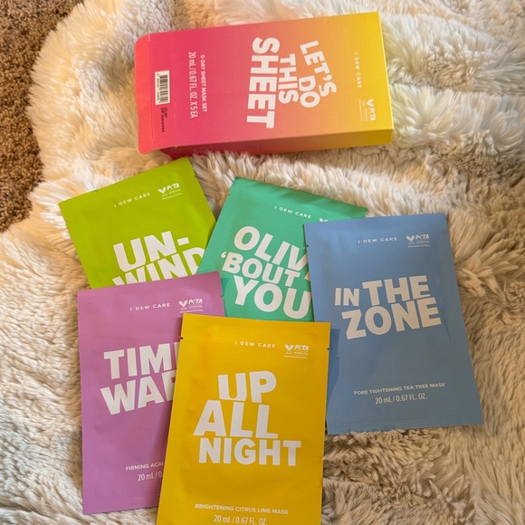 I Dew Care Let's Do This Sheet Mask Set of 5- NIB - Picture 5 of 5